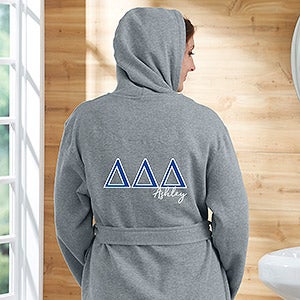 0 Delta Delta Delta Personalized Sweatshirt Robe - Large-XLarge