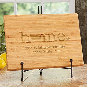 Home State 10x14 Engraved Bamboo Cutting Board