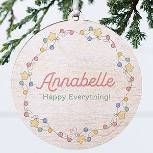 1 Sided Wood Personalized Precious Moments Lights Ornament