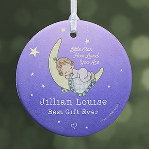 1-Sided Precious Moments Personalized Baby Christmas Ornament