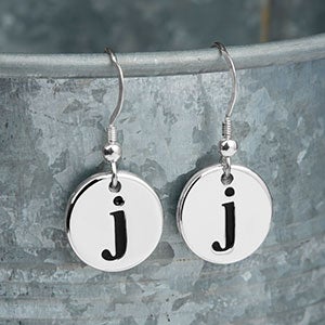 Personalized Dangle Initial Earrings