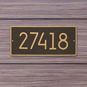 Hartford Personalized Aluminum Address Plaque - Aged Bronze