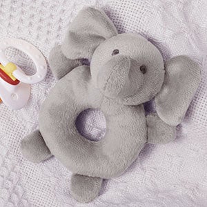 Grey Elephant Baby Rattle