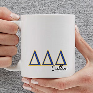 0 Tri Delta Personalized Greek Letter Coffee Mug - White