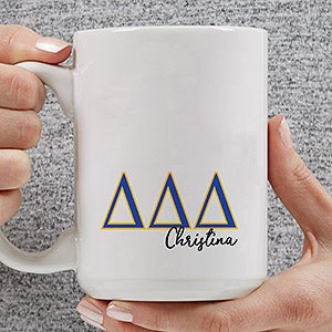 0 Tri Delta Personalized Greek Letter Coffee Large Mug
