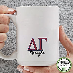 delta gamma personalized greek letter coffee large mug sorority gifts delta gamma letter