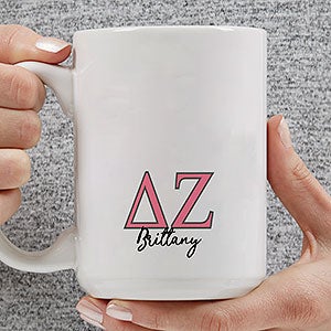 0 Delta Zeta Personalized Greek Letter Coffee Large Mug