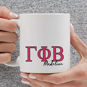 0 Gamma Phi Beta Personalized Greek Letter Coffee Mug - White