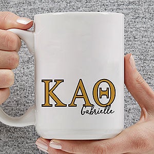 0 Kappa Alpha Theta Personalized Greek Letter Coffee Large Mug