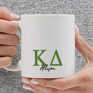 0 Kappa Delta Personalized Greek Letter Coffee Mug - White
