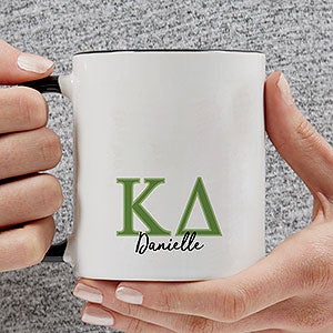 0 Kappa Delta Personalized Greek Letter Coffee Mug - Black