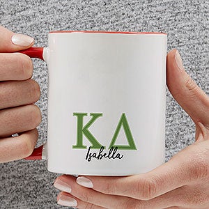 0 Kappa Delta Personalized Greek Letter Coffee Mug - Red