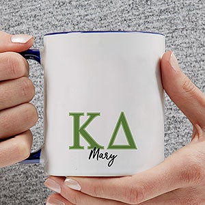 0 Kappa Delta Personalized Greek Letter Coffee Mug - Blue
