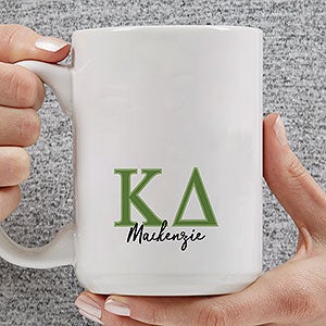 0 Kappa Delta Personalized Greek Letter Large Coffee Mug