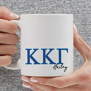 0 Kappa Kappa Gamma Personalized Greek Letter Coffee Mug - White