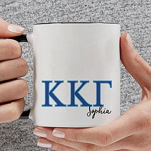 0 Kappa Kappa Gamma Personalized Greek Letter Coffee Mug - Black