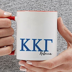 0 Kappa Kappa Gamma Personalized Greek Letter Coffee Mug - Red