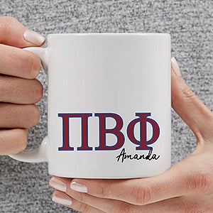 0 Pi Beta Phi Personalized Greek Letter Coffee Mug - White