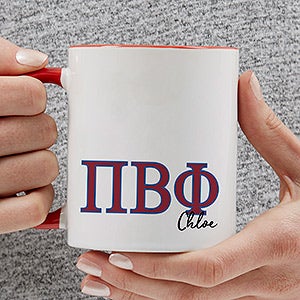 0 Pi Beta Phi Personalized Greek Letter Coffee Mug - Red