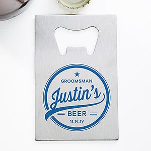 Groomsman Brewing Co. Personalized Bottle Opener
