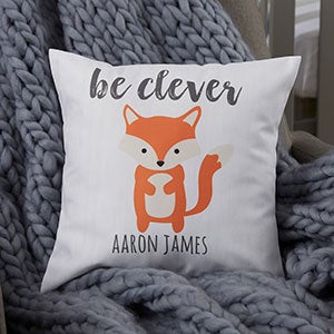 Woodland Adventure Fox Personalized Baby Pillow
