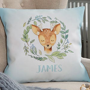 Woodland Deer Personalized Baby Pillow