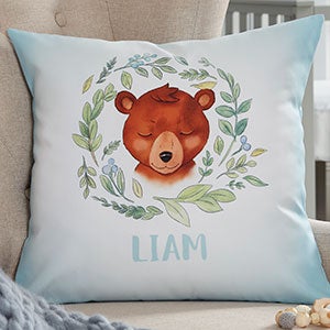 Woodland Bear Personalized Baby Pillow
