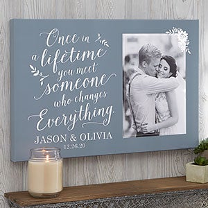 Once In A Lifetime 12x18 Wedding Photo Canvas Print