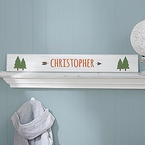 Woodland Adventure Trees Personalized Wooden Sign