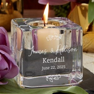 Engraved Orrefors Votive Candle Holders For Wedding