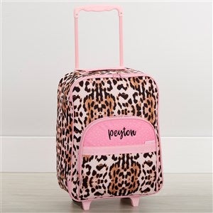 Leopard Print Personalized Kids Rolling Luggage by Stephen Joseph  - 20787