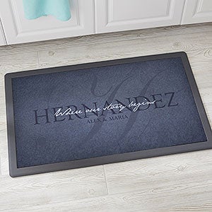The Heart Of Our Home 20x35 Personalized Kitchen Mat