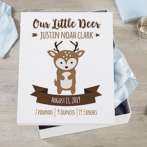 Woodland Adventure Deer Personalized Baby Keepsake Box