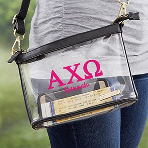 0 Alpha Chi Omega Personalized Clear Stadium Purse