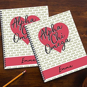 0 Alpha Chi Omega Sorority Personalized Notebooks