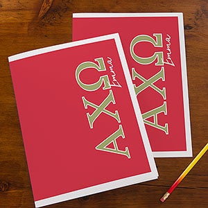 0 Alpha Chi Omega Sorority Personalized Folders