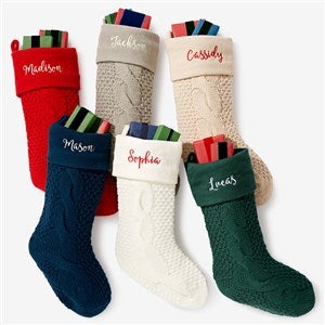 Cozy Cable Knit Personalized Christmas Stocking - 21010