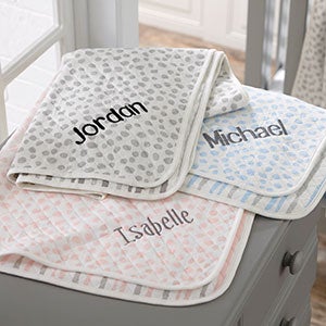100% Cotton Knit Personalized Baby Blankets