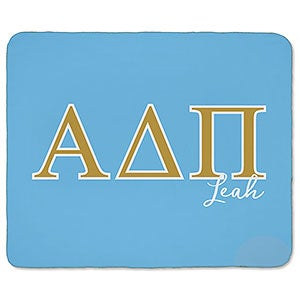 0 Alpha Delta Pi Personalized Greek Letter 50x60 Sherpa Blanket