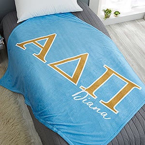 0 Alpha Delta Pi Personalized Greek Letter 50x60 Fleece Blanket