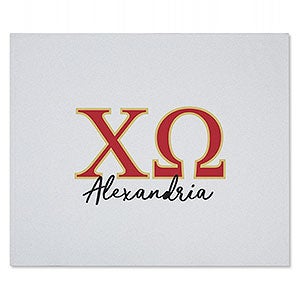 0 Chi Omega Personalized Greek Letter Sweatshirt Blanket