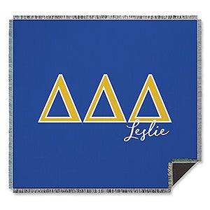 0 Tri Delta Personalized Greek Letter Woven Throw