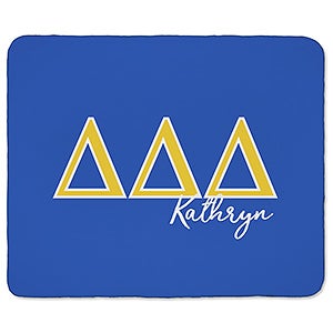 0 Tri Delta Personalized Greek Letter 50x60 Sherpa Blanket