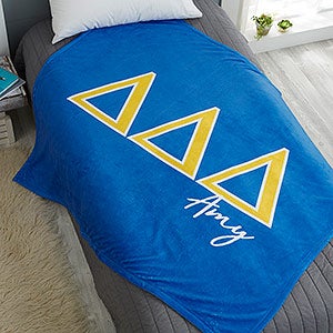 0 Tri Delta Personalized Greek Letter 50x60 Fleece Blanket