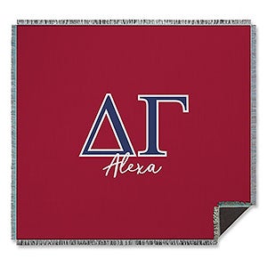 0 Delta Gamma Personalized Greek Letter Woven Throw