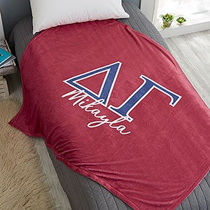 0 Delta Gamma Personalized Greek Letter 50x60 Fleece Blanket