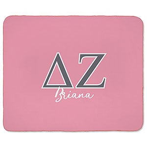 0 Delta Zeta Personalized Greek Letter 50x60 Sherpa Blanket