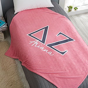 0 Delta Zeta Personalized Greek Letter 50x60 Fleece Blanket