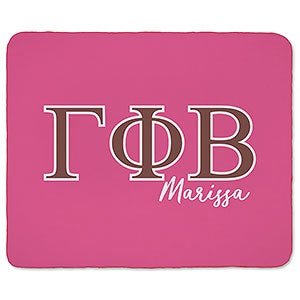 0 Gamma Phi Beta Personalized Greek Letter 50x60 Sherpa Blanket