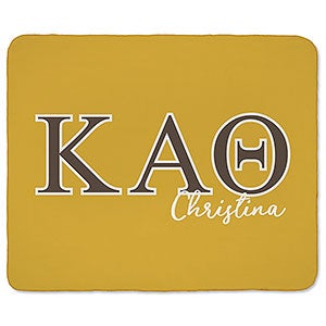 0 Kappa Alpha Theta Personalized Greek Letter 50x60 Sherpa Blanket